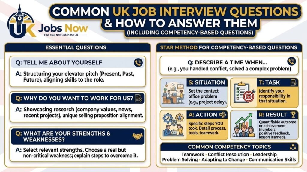 Common UK Job Interview Questions and How to Answer Them (Including Competency-Based Questions)